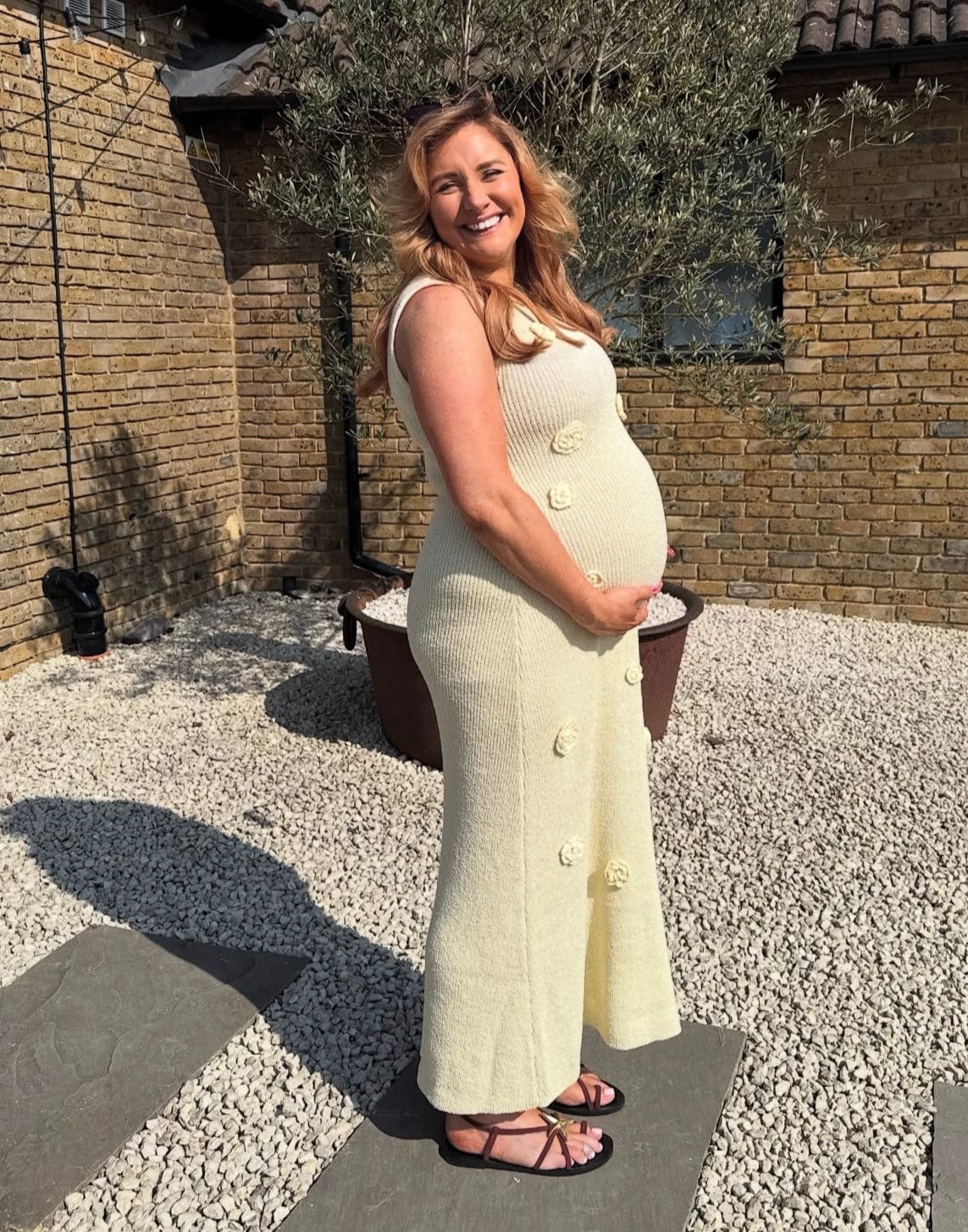 Hallie Buttercup Yellow Knit Maxi Dress