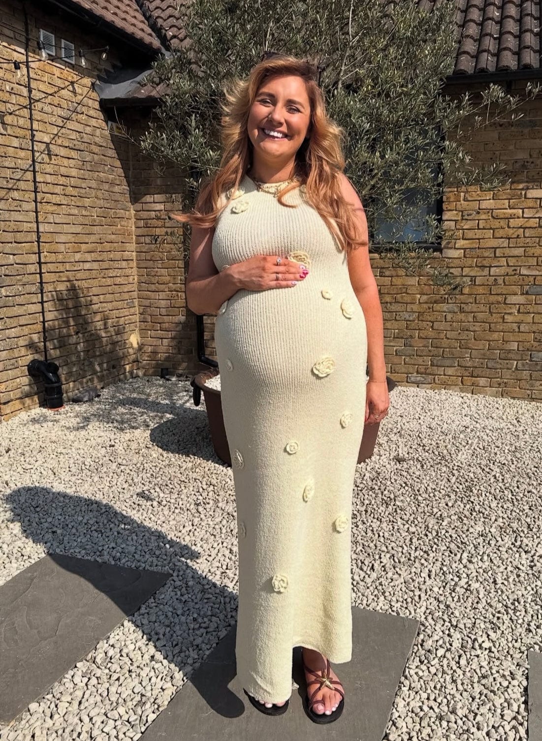Hallie Buttercup Yellow Knit Maxi Dress