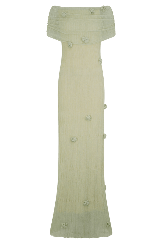 Meshki Brynn Orchid knit Maxi Dress - Sage