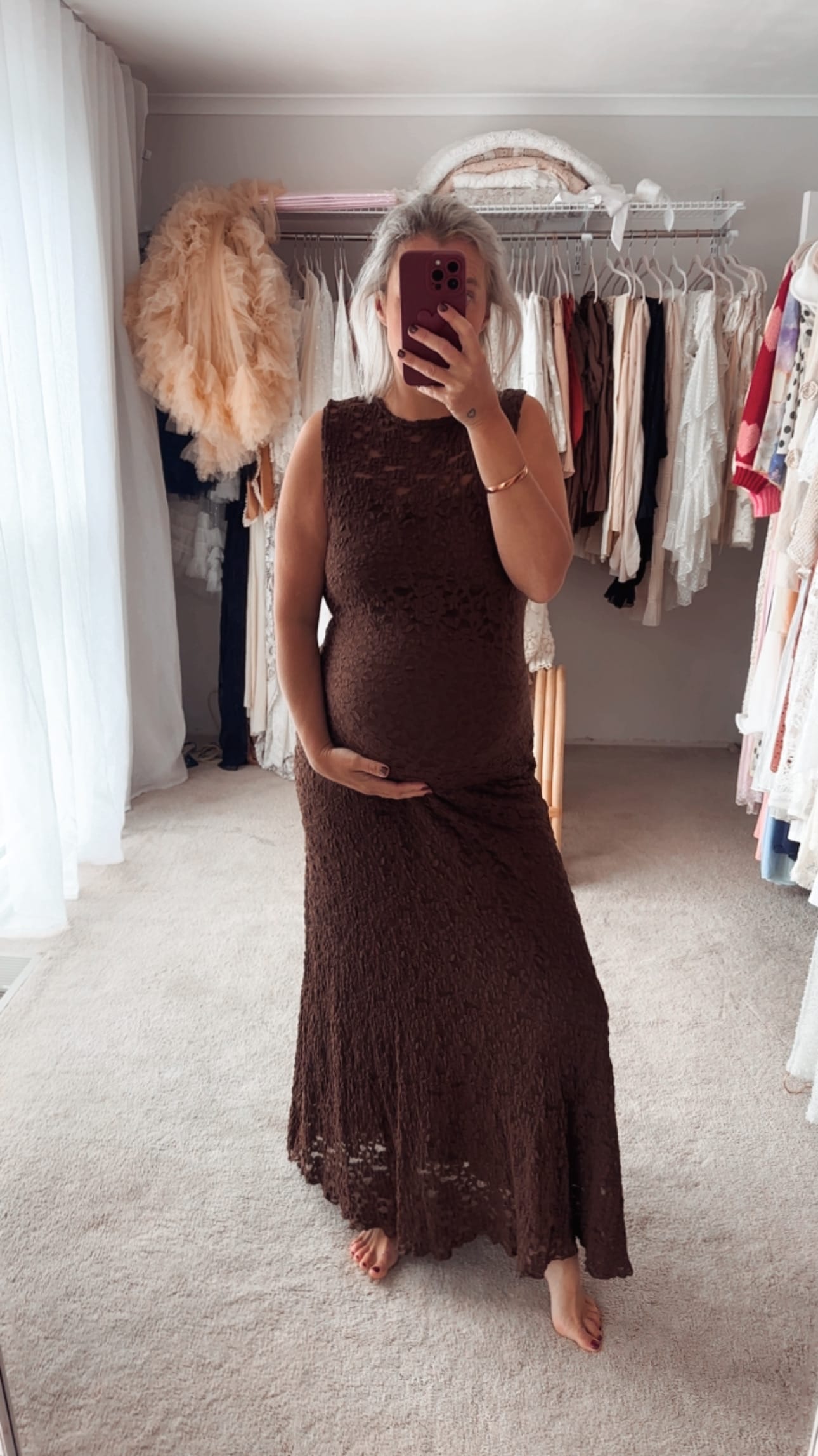 brown baby shower dress Cocoa Lace – Everything Lace Hire Size:12T #reyes-ballet-flats-lt-natural-woven-raffia Criss Cross Halter Open-Back 78cm;xl
