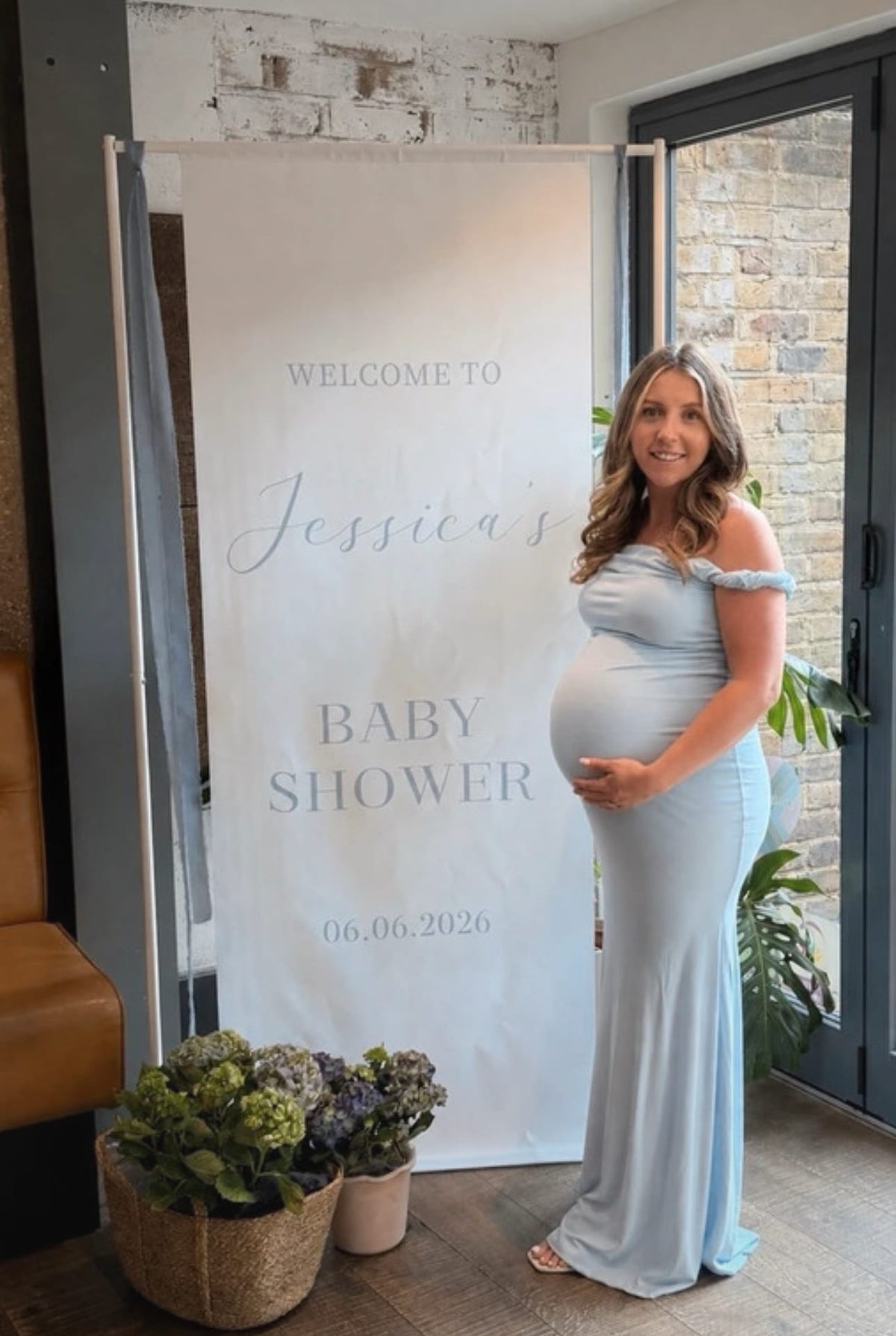 Club London Lita Powder Blue Maternity Dress