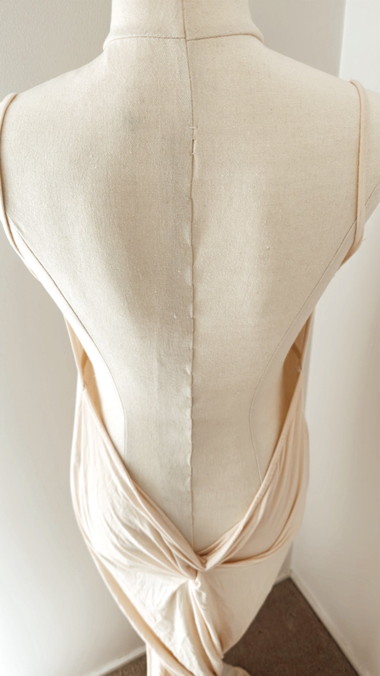 Long Cream Side Split Slip
