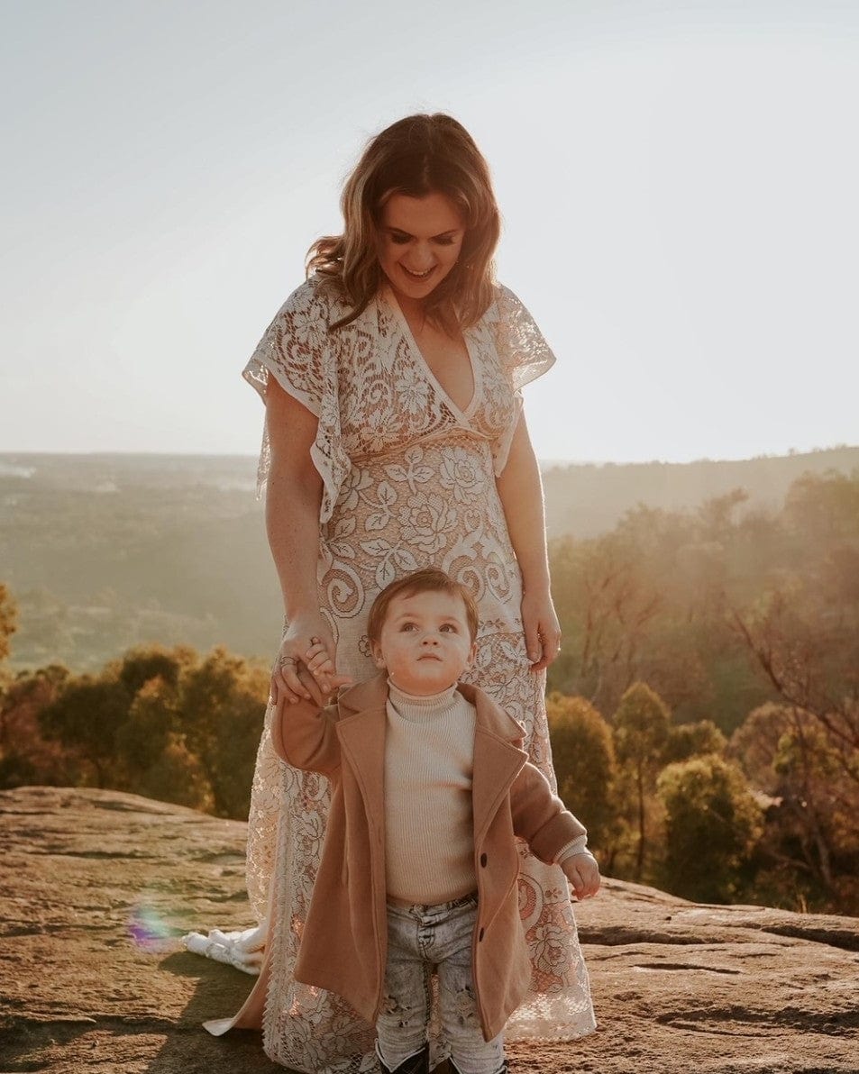 Chloe Lace Dress - Maternity Photoshoot Dress - Elopement Wedding Dress