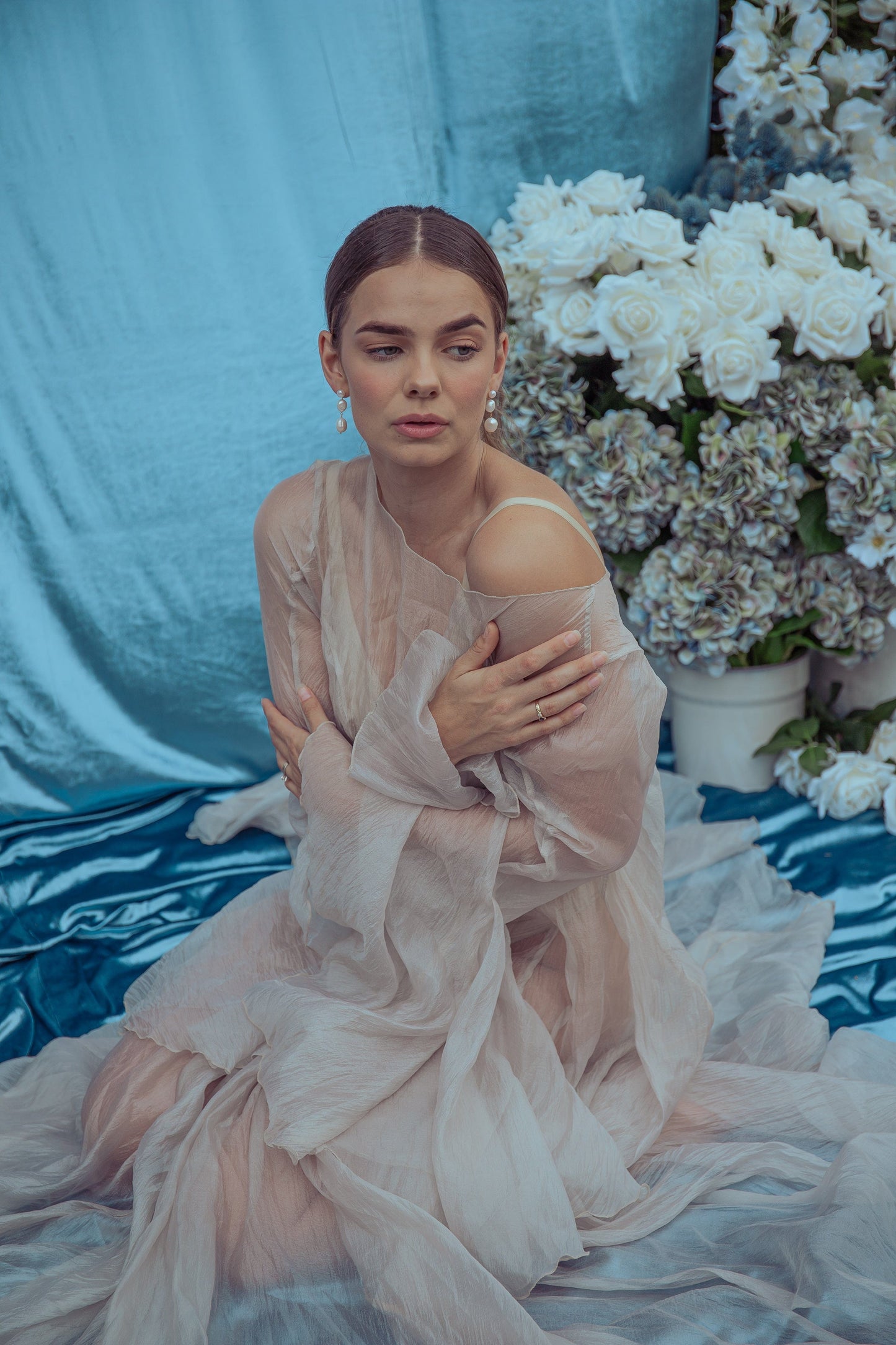 Minna Long Flowy Maternity Photoshoot Dress