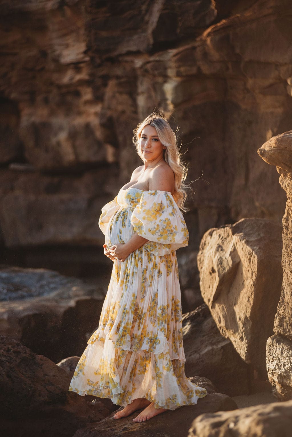 Rooh Poppy Maxi Photoshoot Dress - Beach Maternity Photoshoot Dress