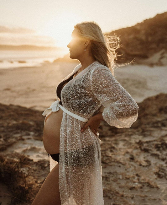 Ivy Beaded Maternity Photoshoot Robe