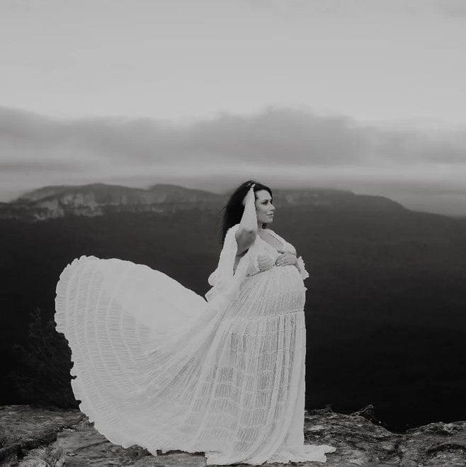 Wonderful Moments Gown - Maternity Photoshoot Dress - Elopement Dress