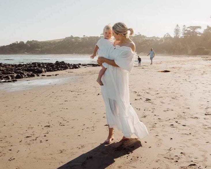 Hazel and Folk Emmaline Maxi Gown - White
