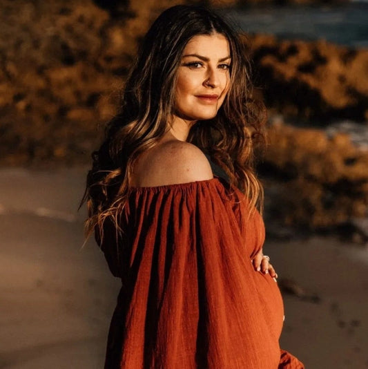 We Are Reclamation Ruffle Me Open Gown - Rust