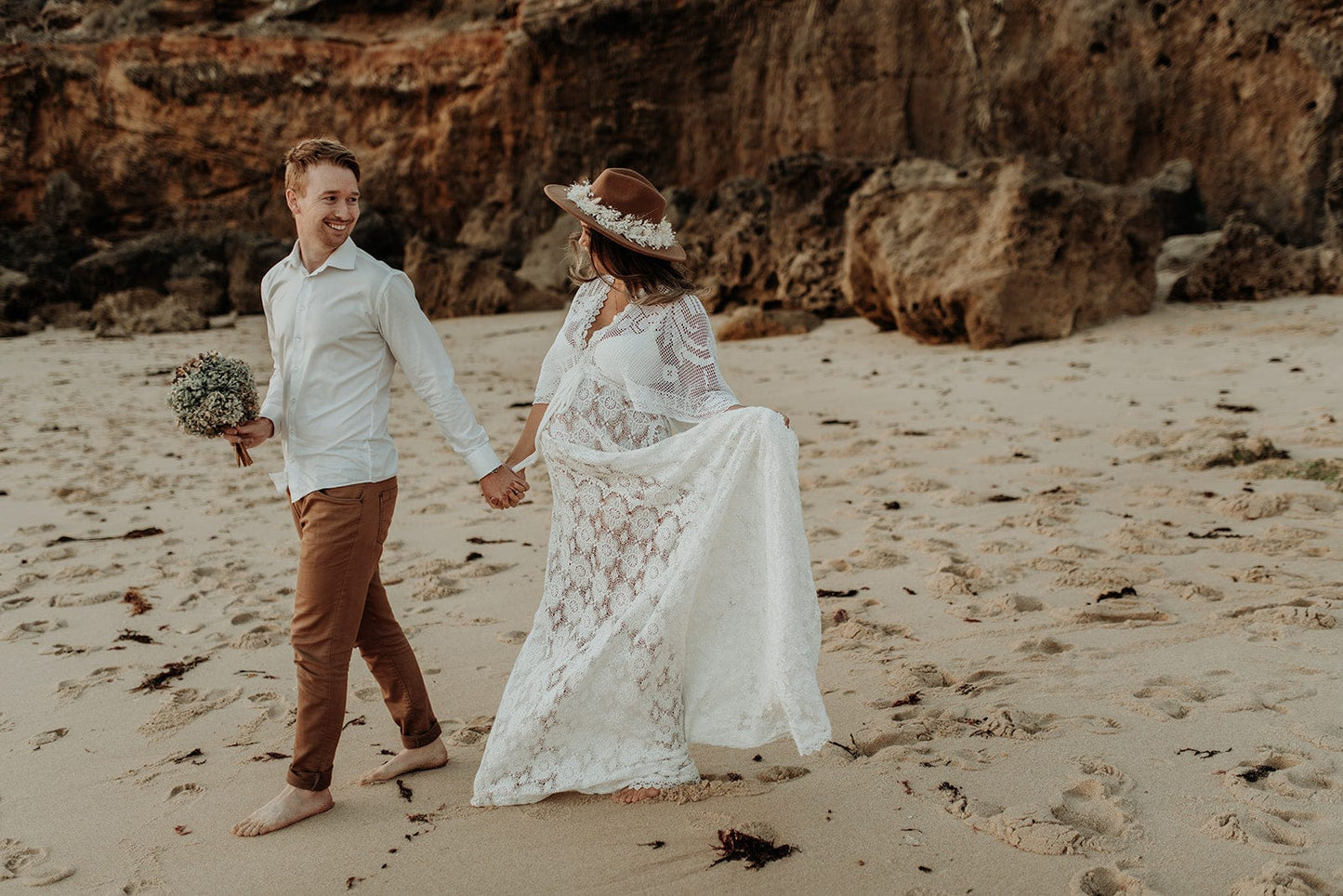 We Are Reclamation We Make Magic Wedding Elopement Gown - One Of A Kind Lace Photoshoot Dress - Family Photoshoot Dress