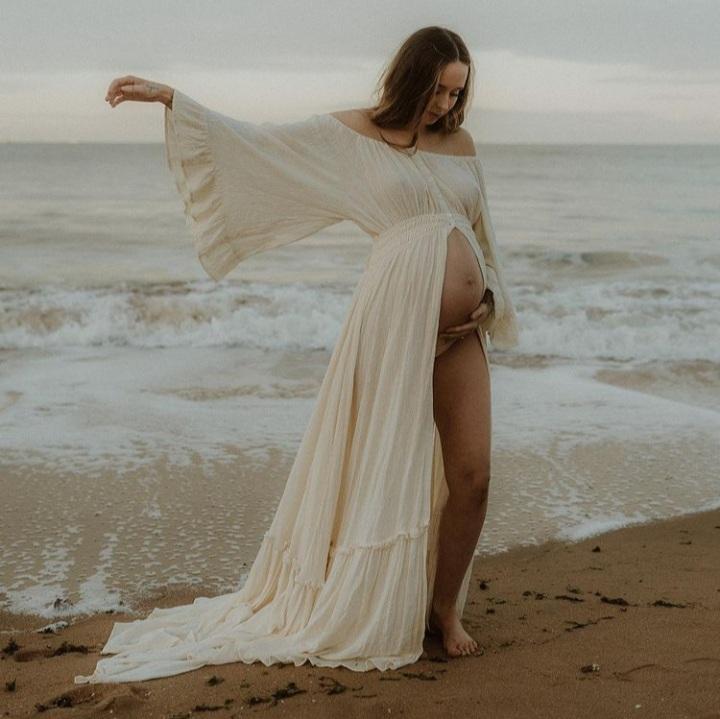 We Are Reclamation Ruffle Me Open Gown - Ivory