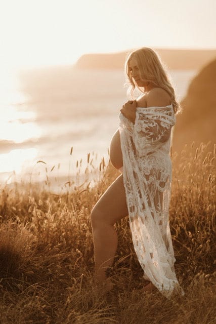 Sophia White Lace Robe