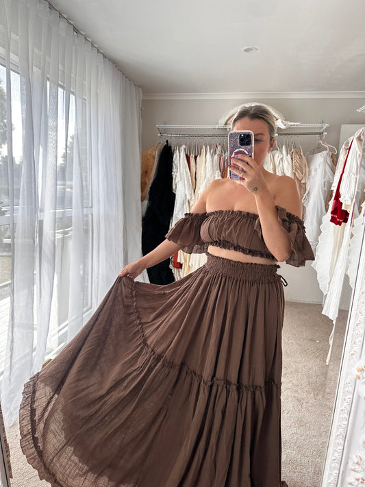 Mocha Love Two Piece Set - Maternity Photoshoots