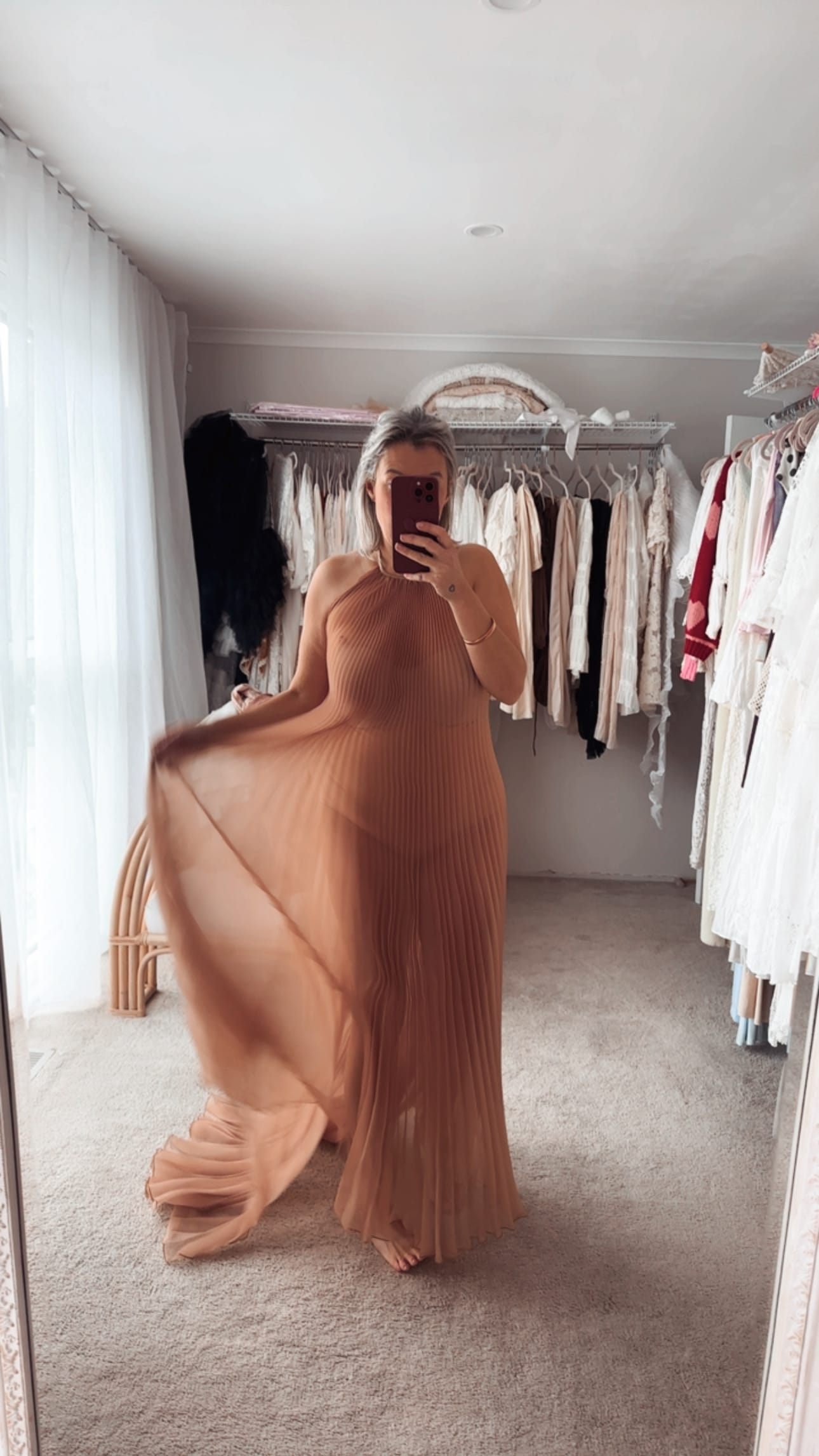 Serenity Pleated Maternity Dress