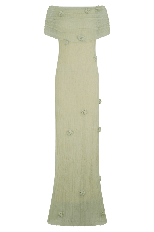 Meshki Kiki Off Shoulder Knit Rose Maxi Dress to Hire Everything Lace Hire Meshki Kiki Off Shoulder Knit Rose Maxi Dress to Hire Everything Lace Hire