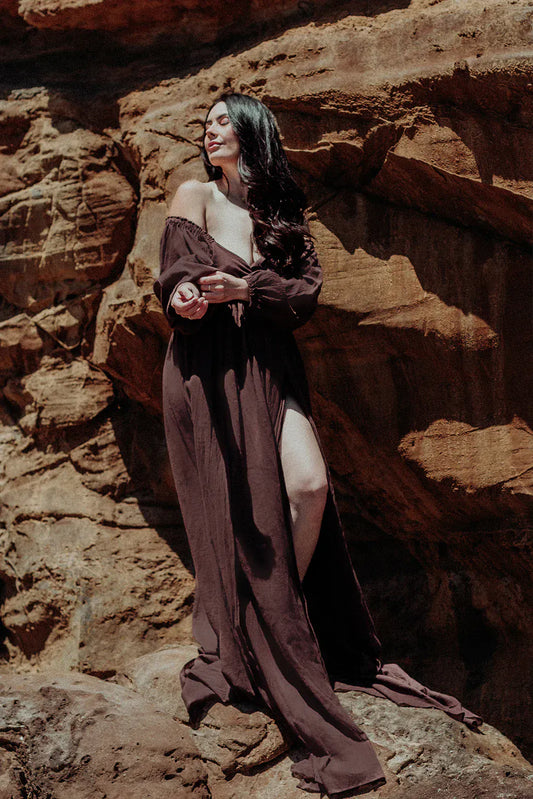 Co & Ry Illoura Gown - Chocolate