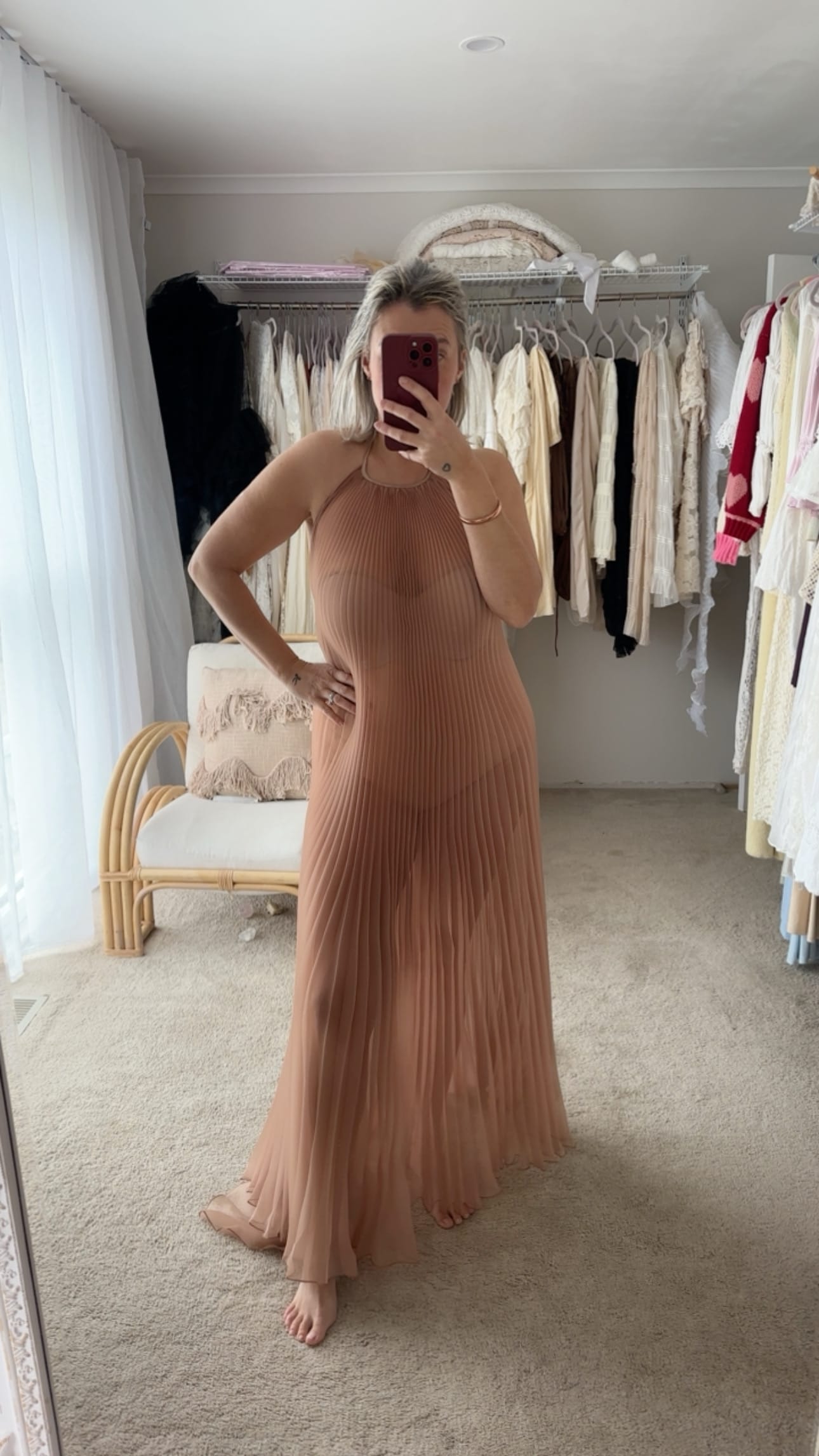 Serenity Pleated Maternity Dress