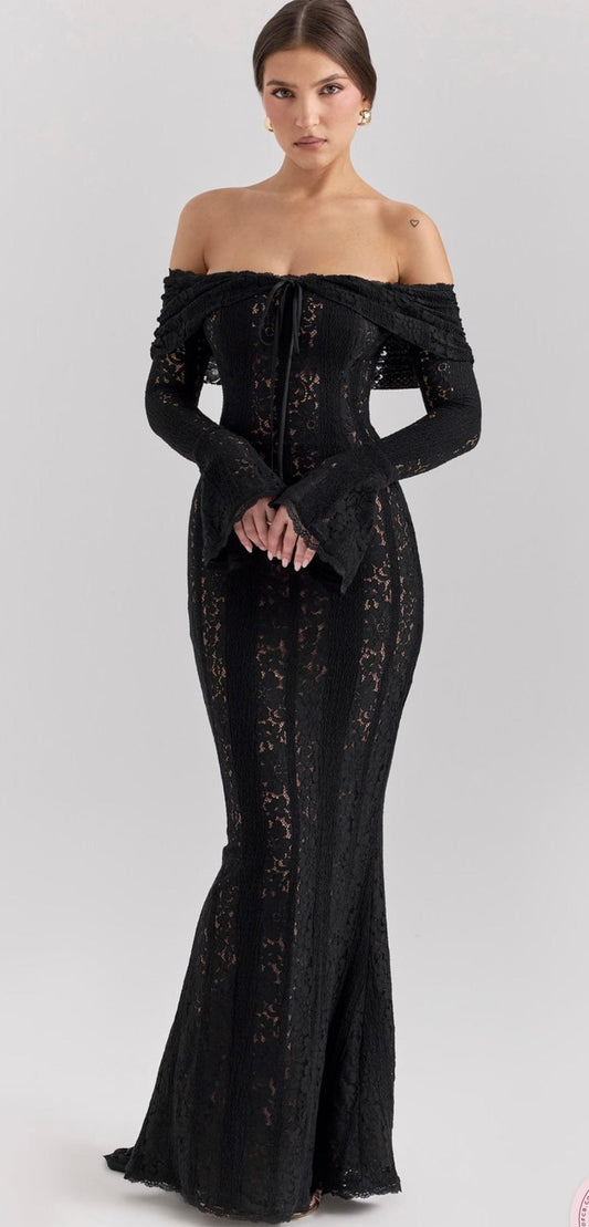 House Of CB London Belle Dress ~ Black
