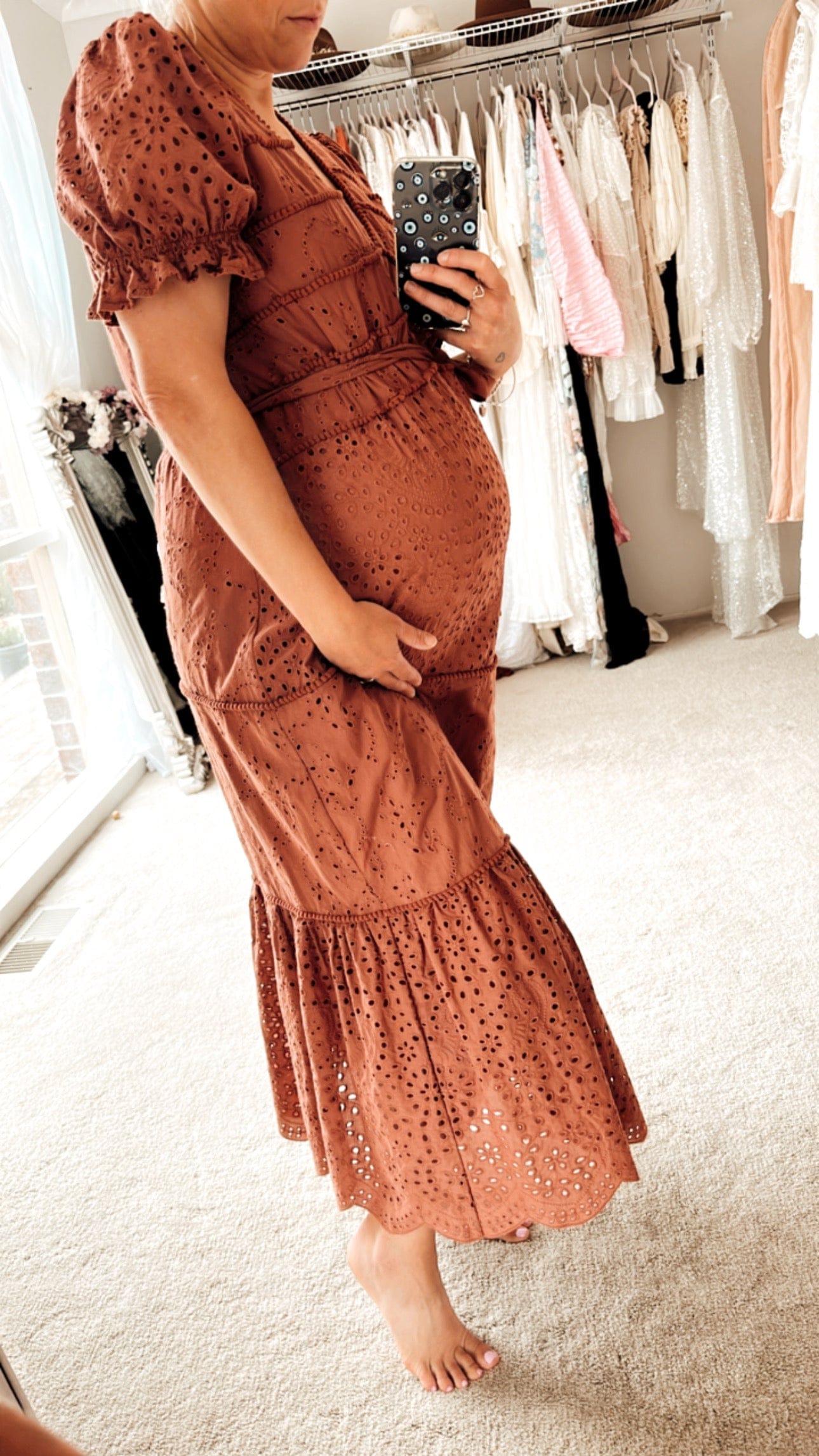 Mirella Baby Shower Dress  - Rosewood