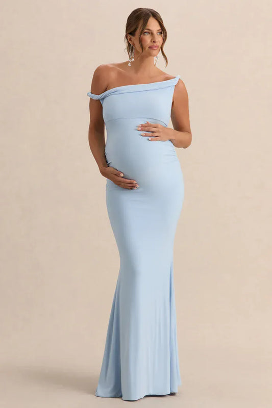 Club London Lita Powder Blue Maternity Dress