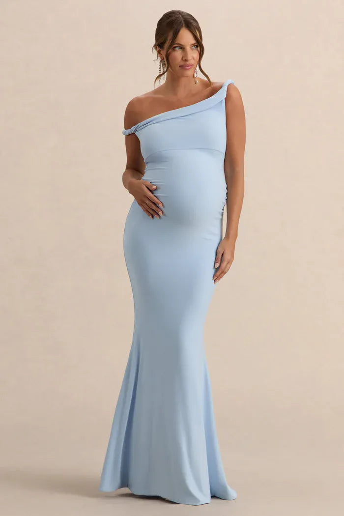 Club London Lita Powder Blue Maternity Dress