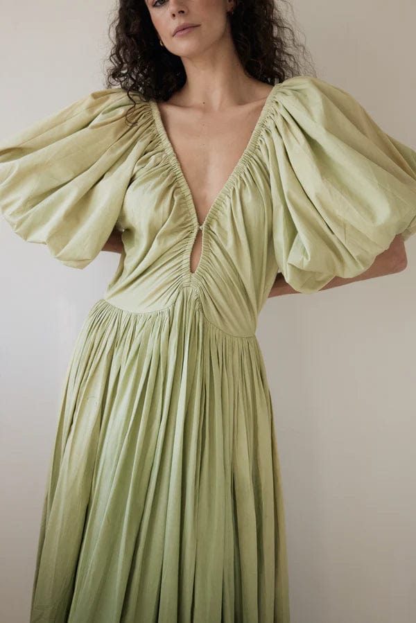 Rooh Collective Birthday Gown - Pistachio Ombre - Maternity Photoshoot Dress