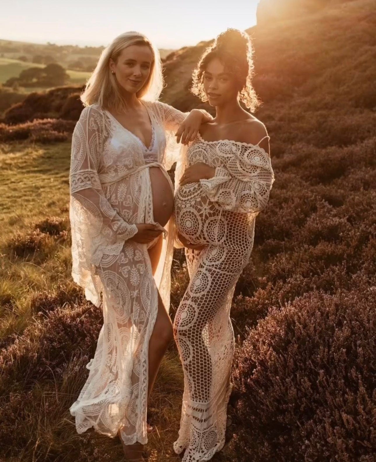 Seraphina Crochet Maternity Photoshoot Dress | Everything Lace Hire Seraphina Crochet Maternity Photoshoot Dress | Everything Lace Hire