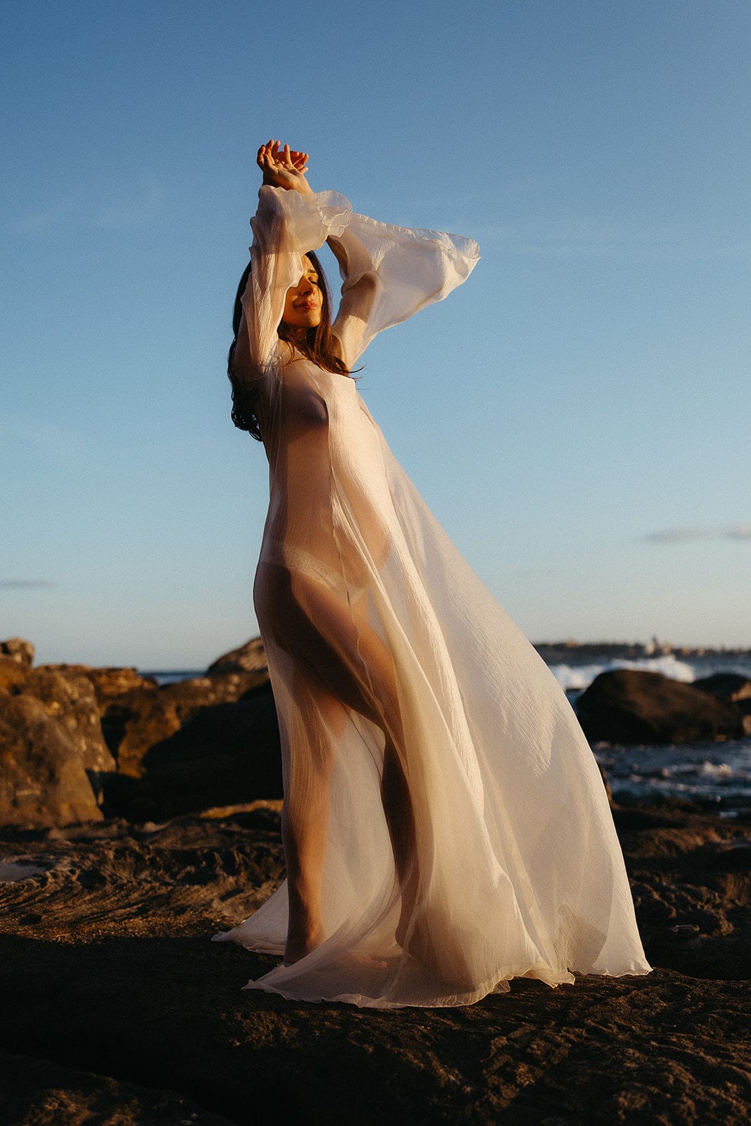 Elegant Vienna Maternity Photoshoot Dress with soft flowing fabric for maternity photoshoot