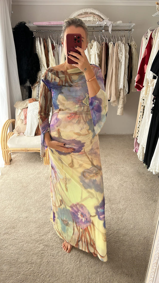 Yellow Floral Maxi Dress