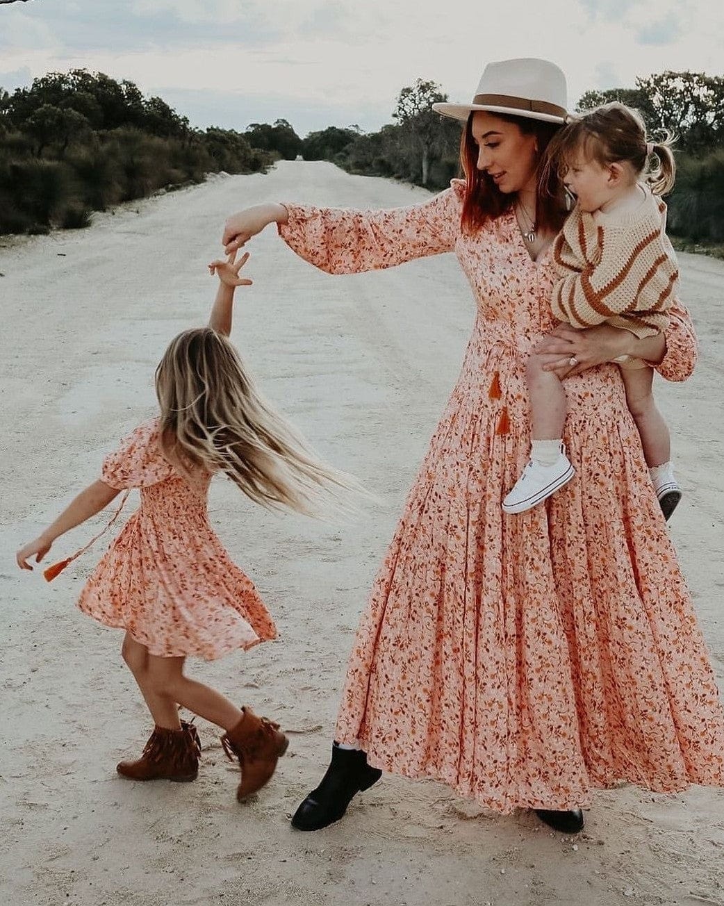 Coven and Co Mini Me Peach Posie Gown