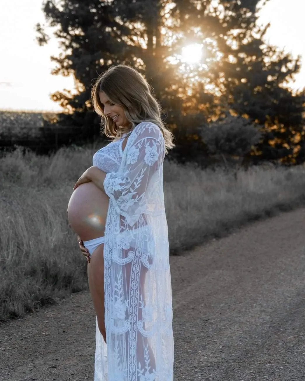 Maternity lace best sale kimono