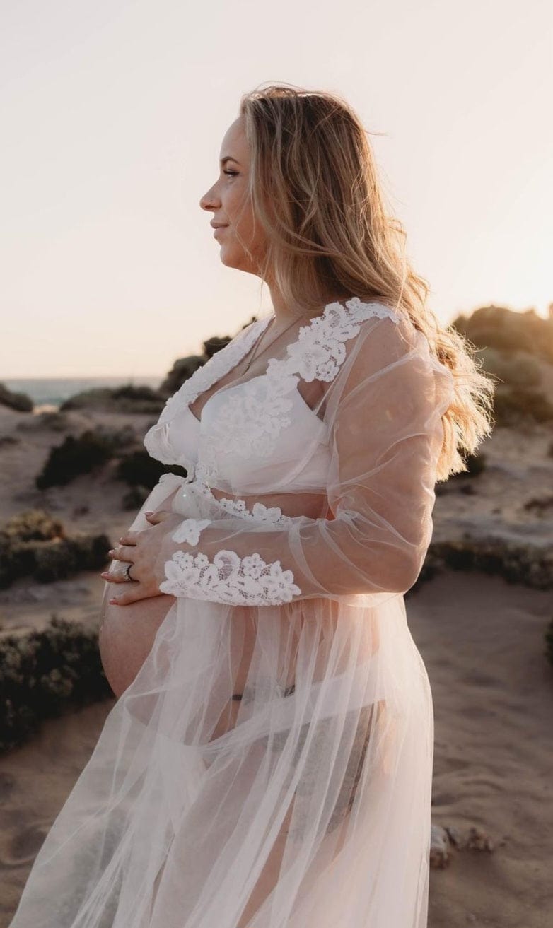 Isabella Tulle Maternity Robe