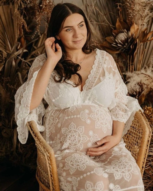 Ariel Photoshoot Dress - Maternity Photoshoot Dress - Photoshoot Dress - Elopement Dress